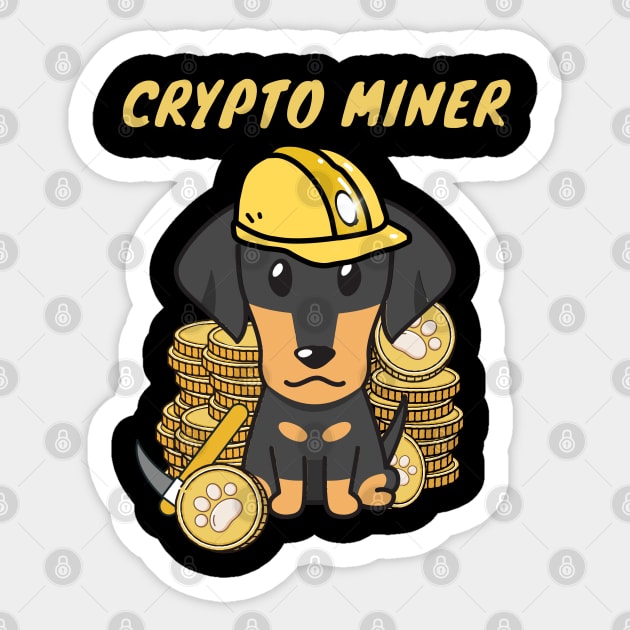 Funny Dachshund is a Crypto Miner Sticker by Pet Station
